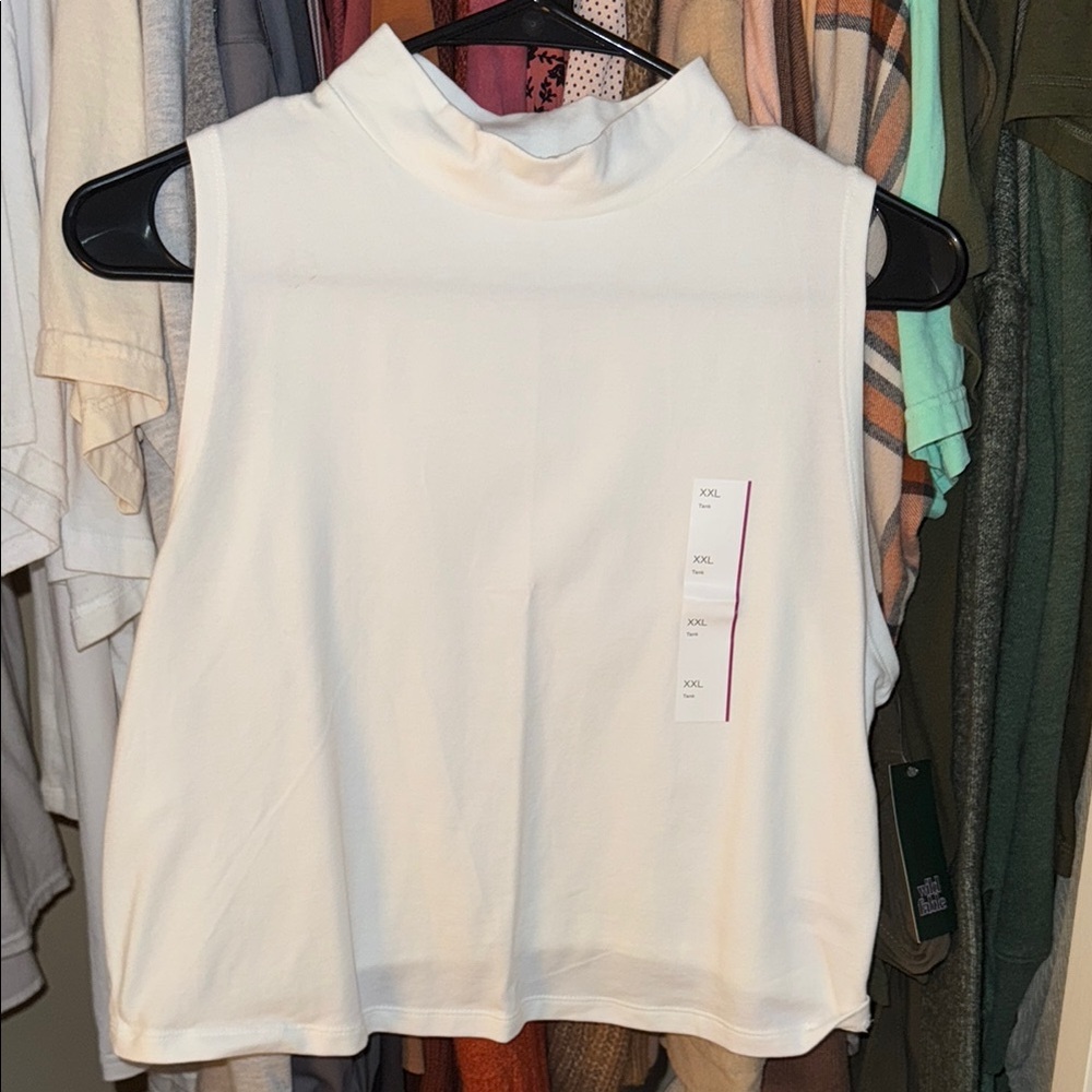 Sleeveless White Top
